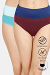 Zivame Medium Rise Full Coverage Tummy Tucker Hipster Panty (Pack of 2) - Multicolor — thumbnail 1
